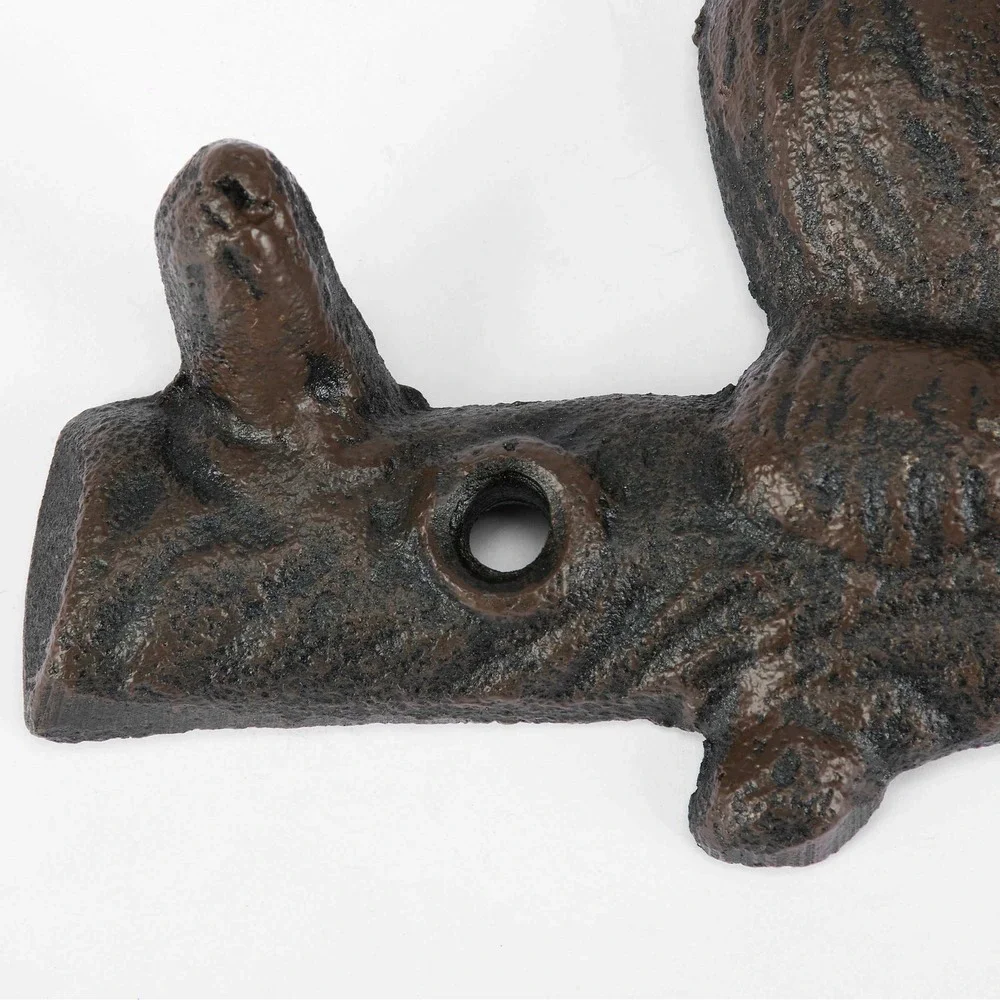 Bear and Cub Metal Cast Iron Wall Hook Rustic Cabin Lodge Decor (3 hooks)